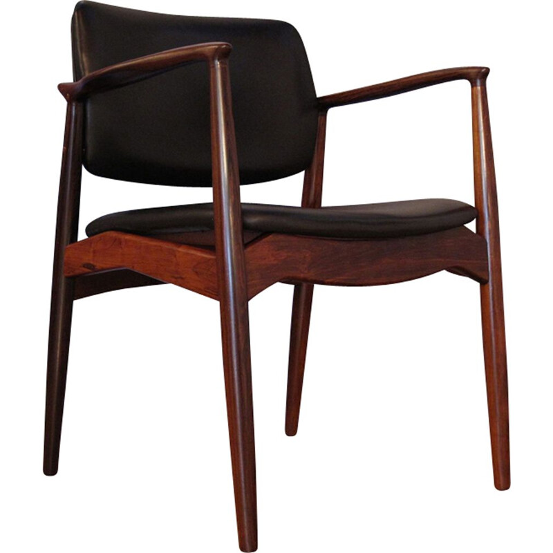 Armchair Model 67 Brazilian Rosewood & Leather, Erik Buch