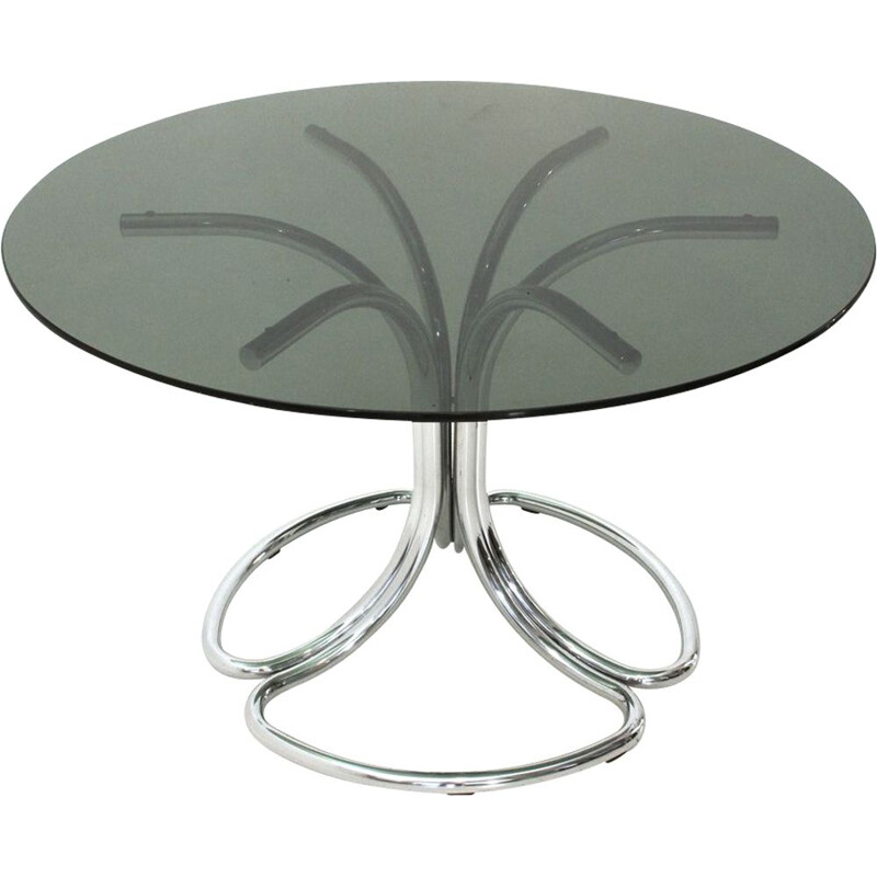 Vintage Italian dining table in chrome