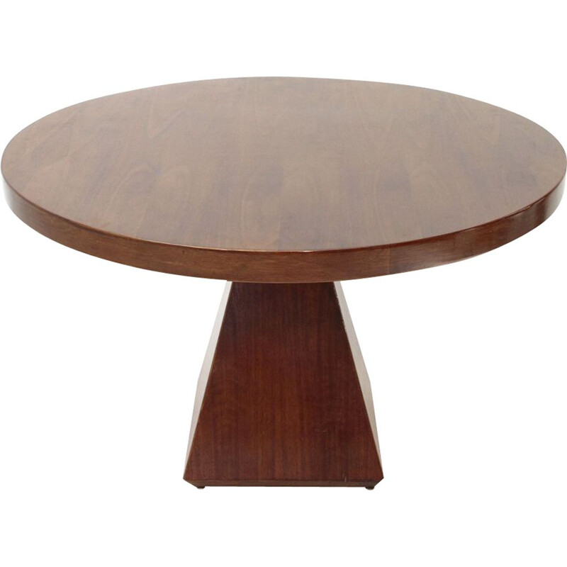 Vintage Italian circular dining table by Vittorio Introini for Saporiti