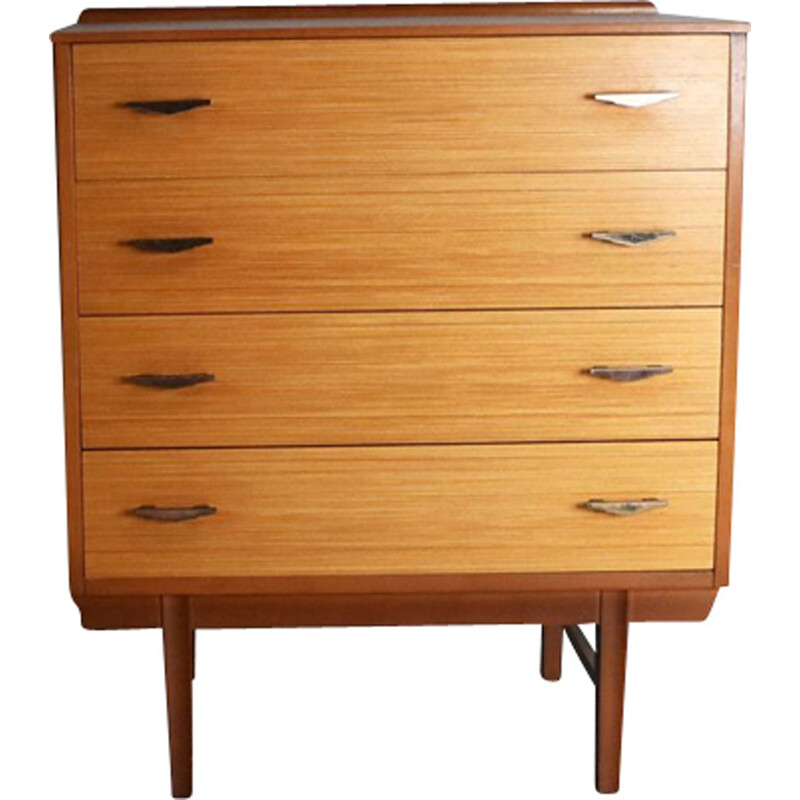 Vintage French chest of drawers in teak