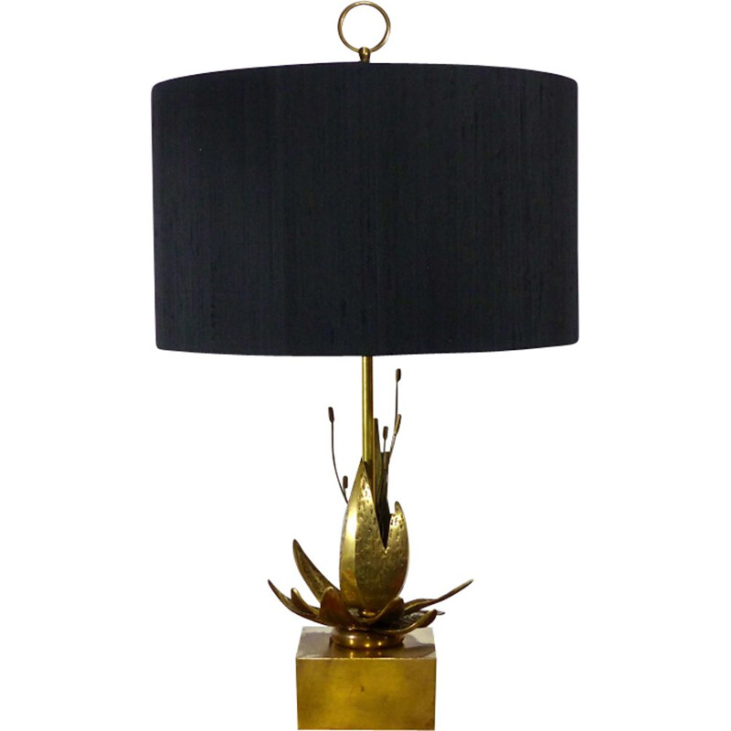 Vintage table lamp "flower" in solid brass