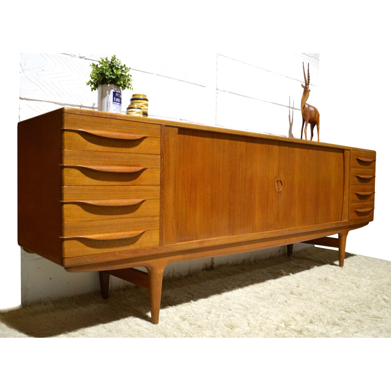 Grande enfilade scandinave en teck, Johannes ANDERSEN - 1950