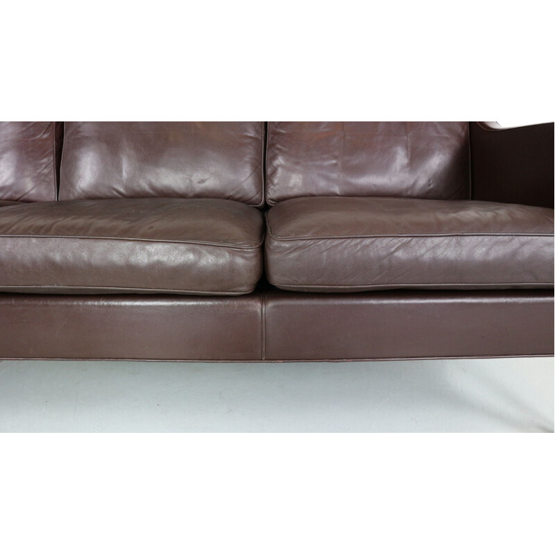 Vintage 3-seater sofa in leather 2433 by Børge Mogensen for Fredericia Furniture