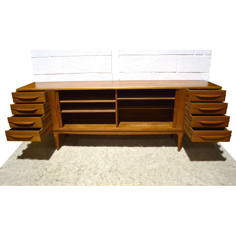 Scandinavian large sideboard in teak, Johannes ANDERSEN - 1950s