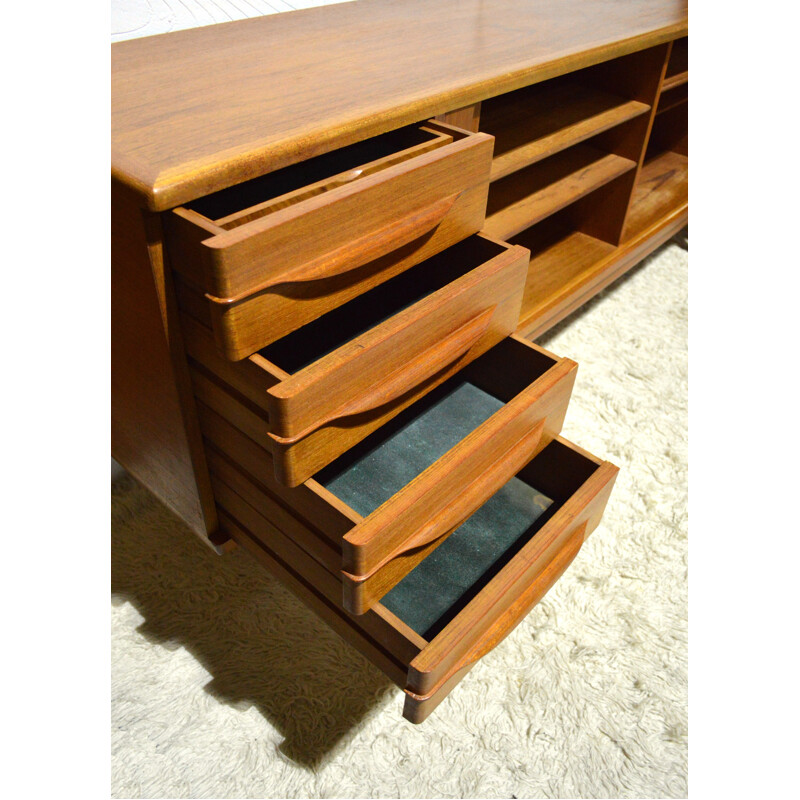 Grande enfilade scandinave en teck, Johannes ANDERSEN - 1950