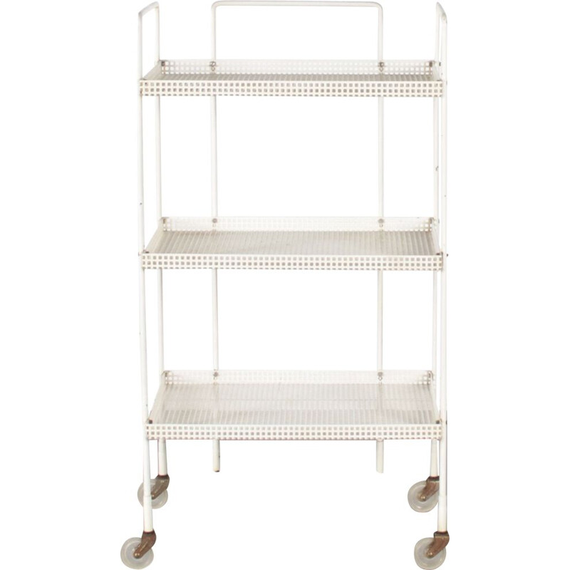 Vintage Dutch trolley in perforated metal