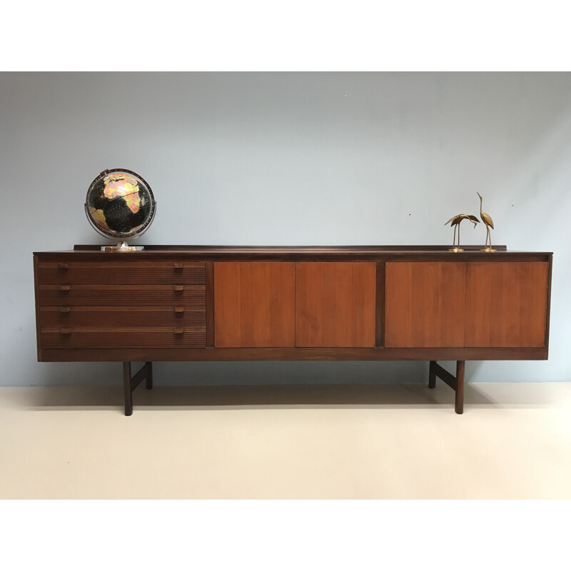 Vintage scandinavian sideboard in rosewood and teak