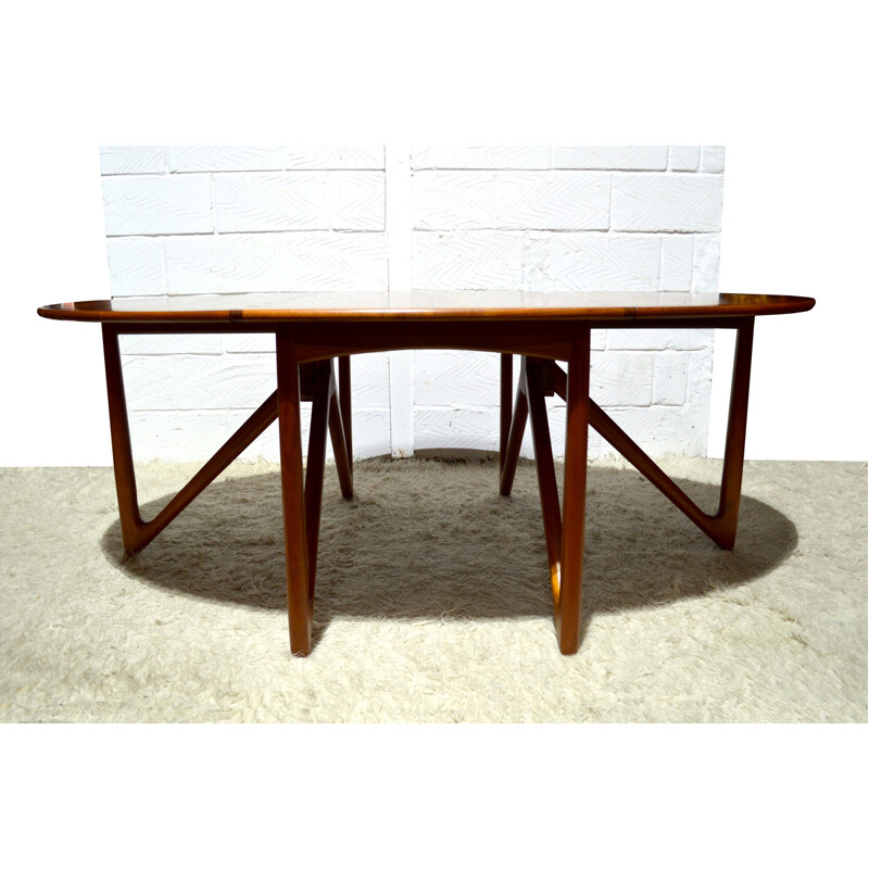 Scandinavian dining table in teak, Kurt OSTERVIG - 1950s