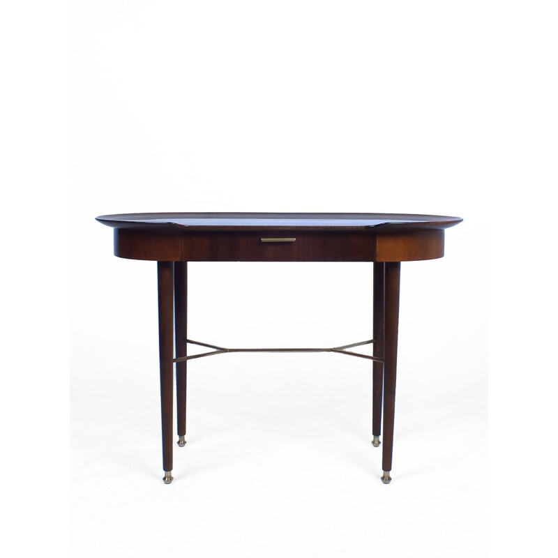 Vintage Dutch table in walnut by Patijn for Zijlstra