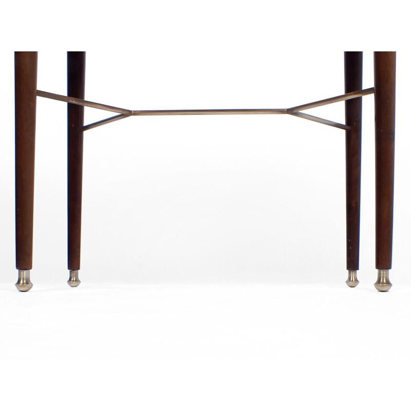 Vintage Dutch table in walnut by Patijn for Zijlstra