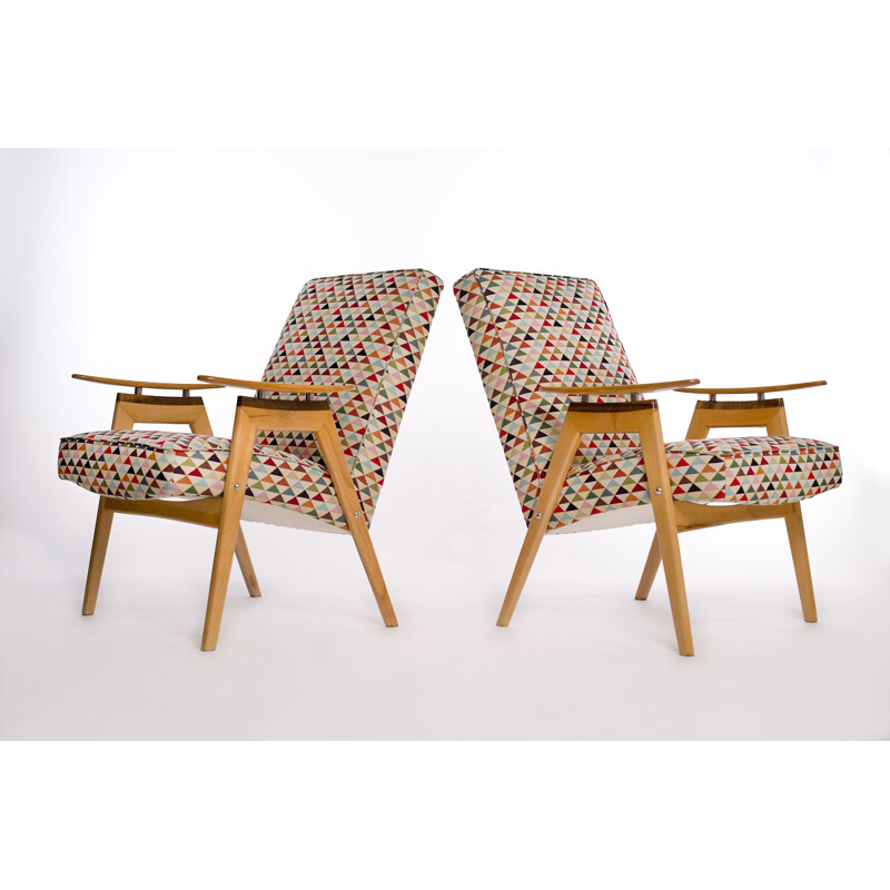 Set of 2 lounge chairs by Jaroslav Smidek for Jitona
