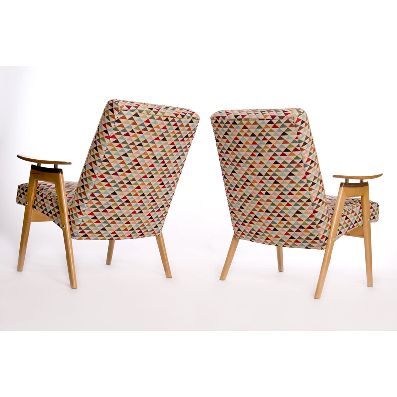 Set of 2 lounge chairs by Jaroslav Smidek for Jitona