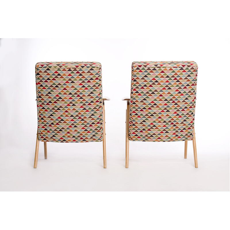 Set of 2 lounge chairs by Jaroslav Smidek for Jitona