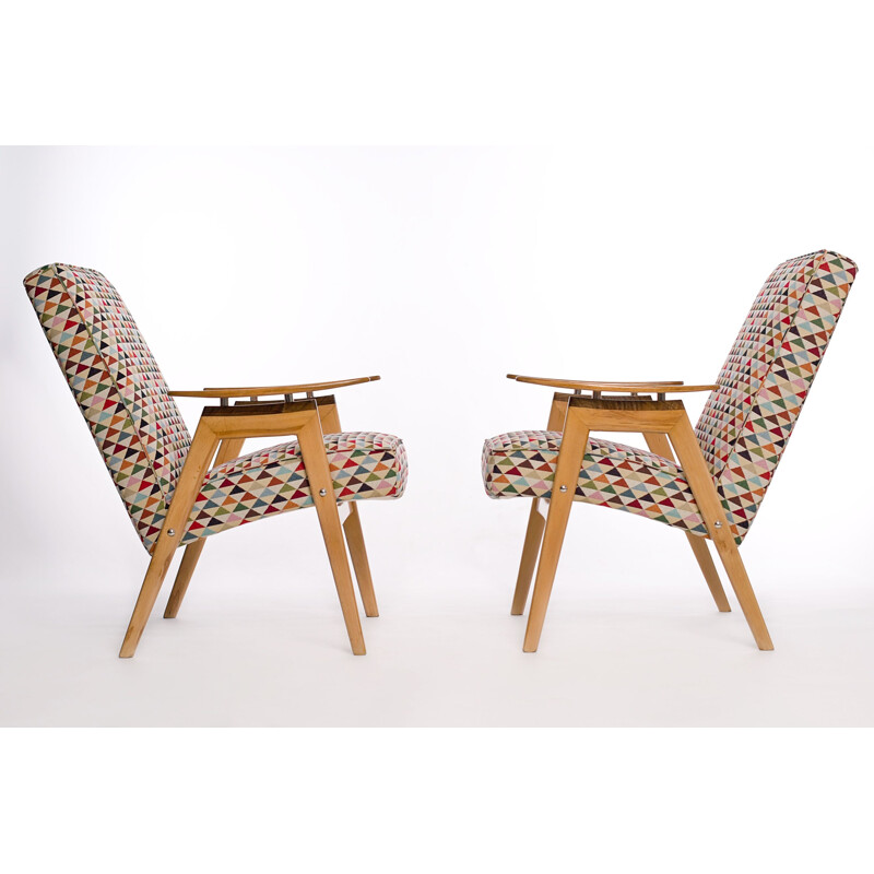 Set of 2 lounge chairs by Jaroslav Smidek for Jitona