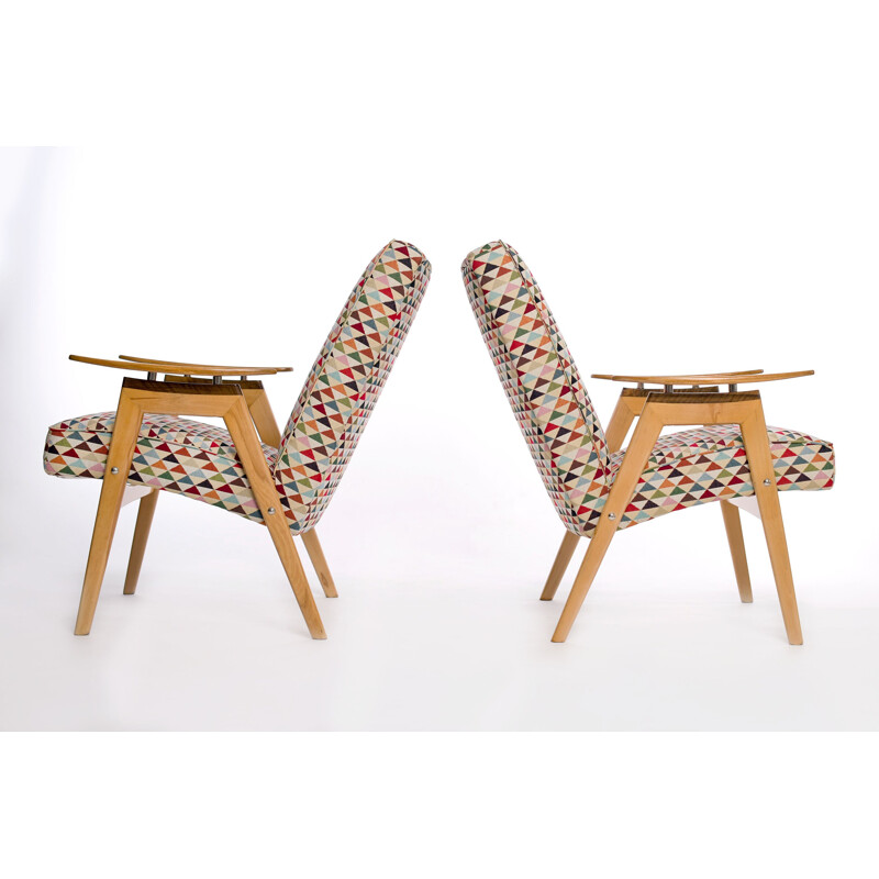 Set of 2 lounge chairs by Jaroslav Smidek for Jitona