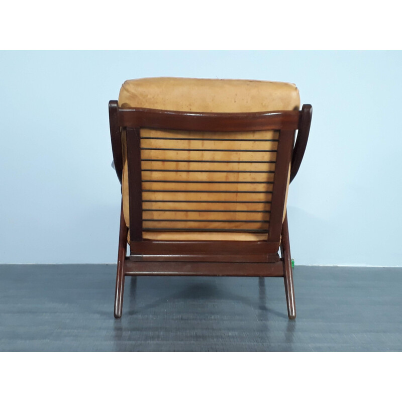 Vintage Knoop Dutch leather armchair