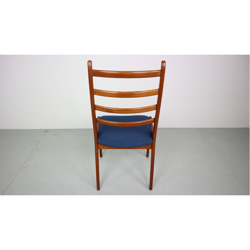 Set of 6 Danish teak ladder back dining chairs by Kai Kristiansen