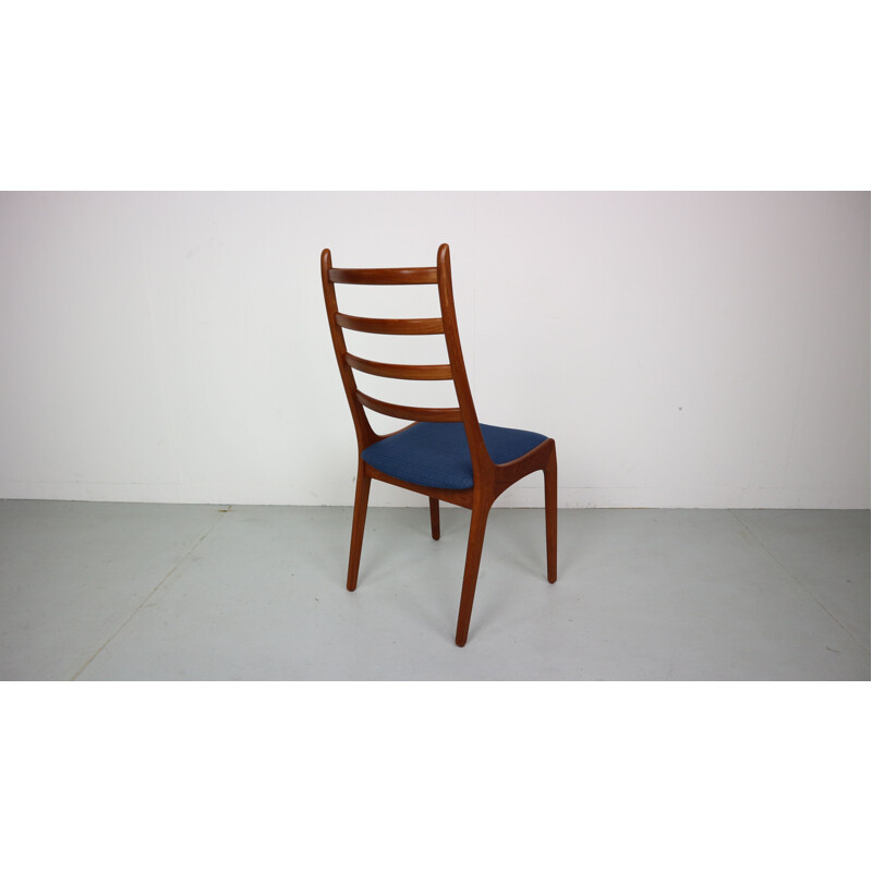 Set of 6 Danish teak ladder back dining chairs by Kai Kristiansen