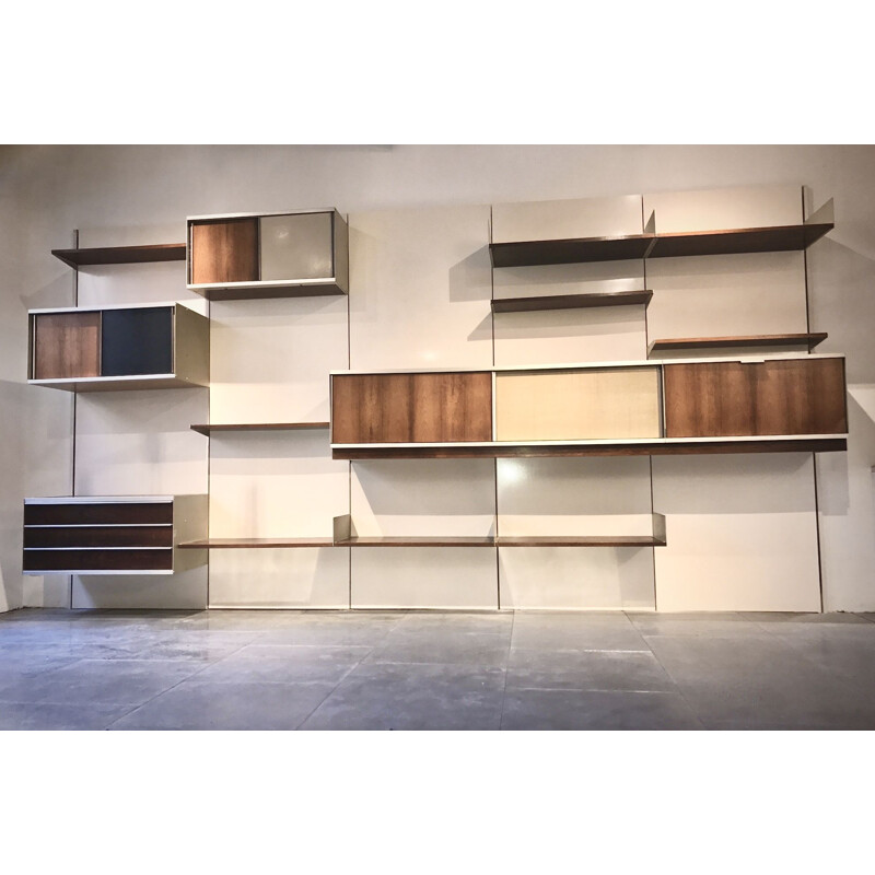 Vintage bookcase in rosewood by Georges Frydman for EFA