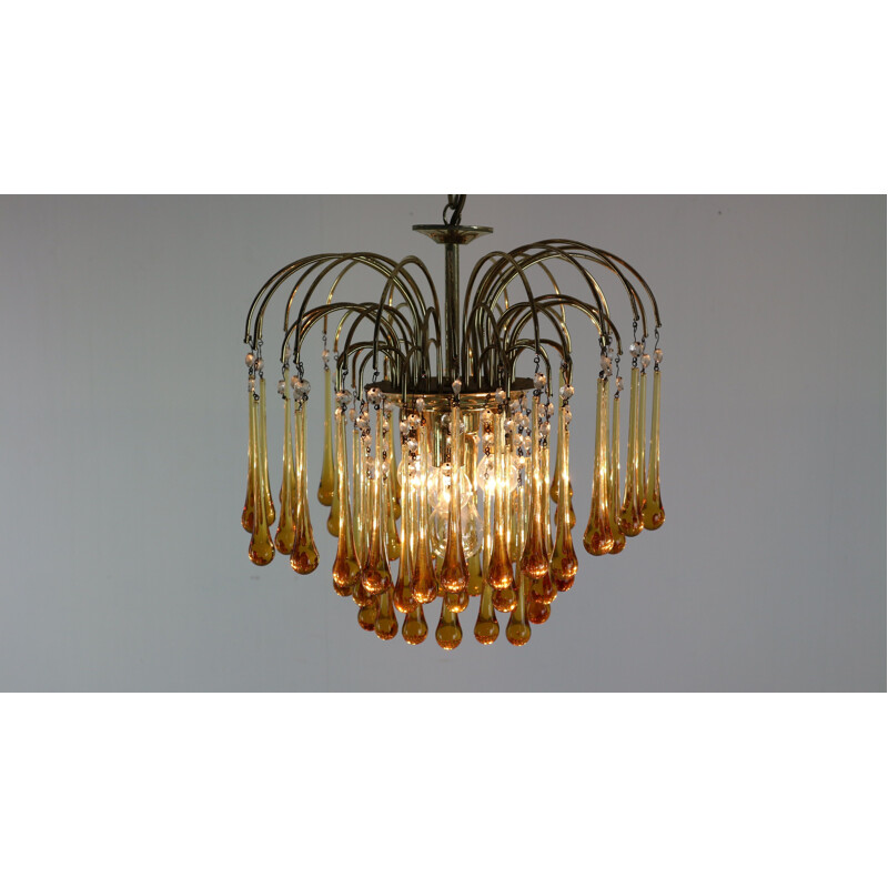 Vintage chandelier in Murano glass by Paolo Vanini