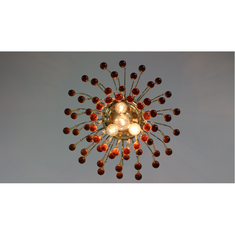Vintage chandelier in Murano glass by Paolo Vanini