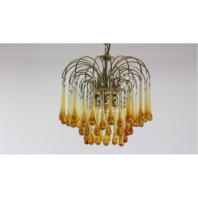 Vintage chandelier in Murano glass by Paolo Vanini
