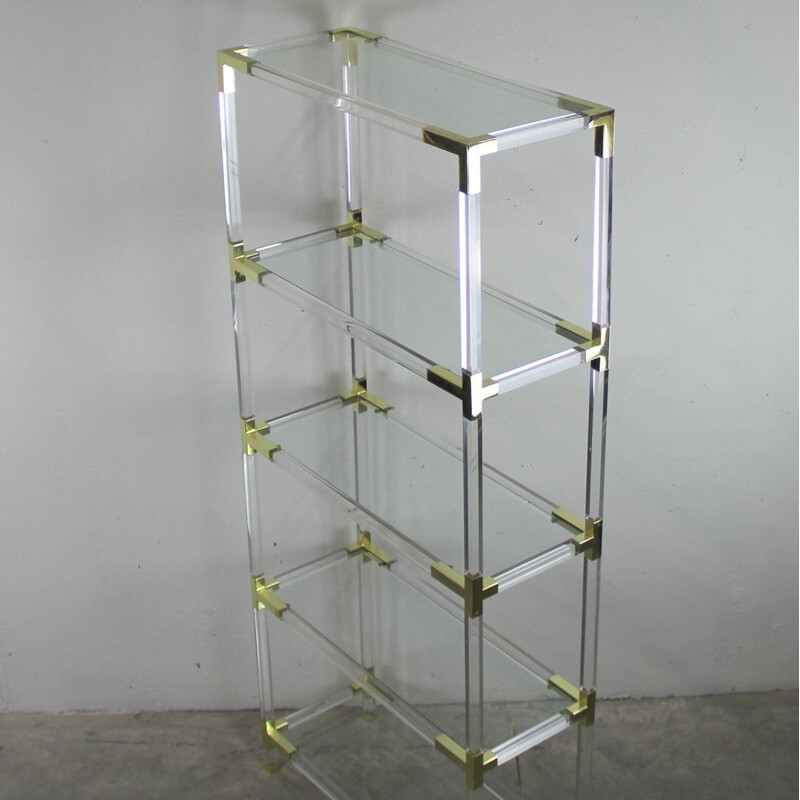 Vintage Spanish golden metal shelf