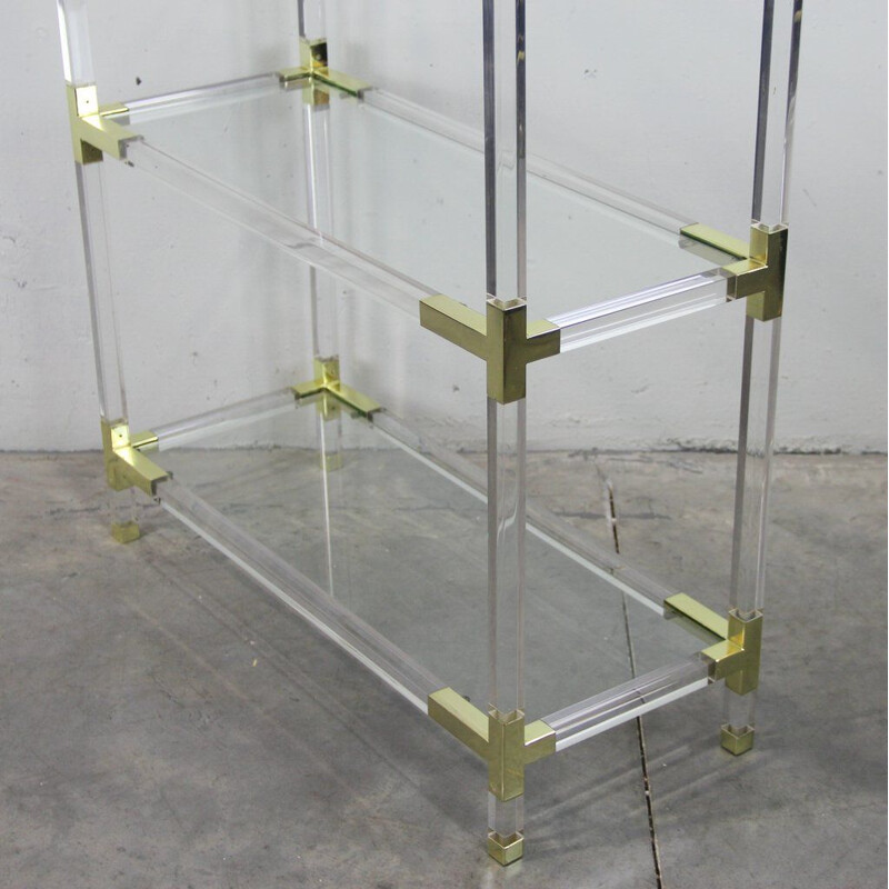 Vintage Spanish golden metal shelf