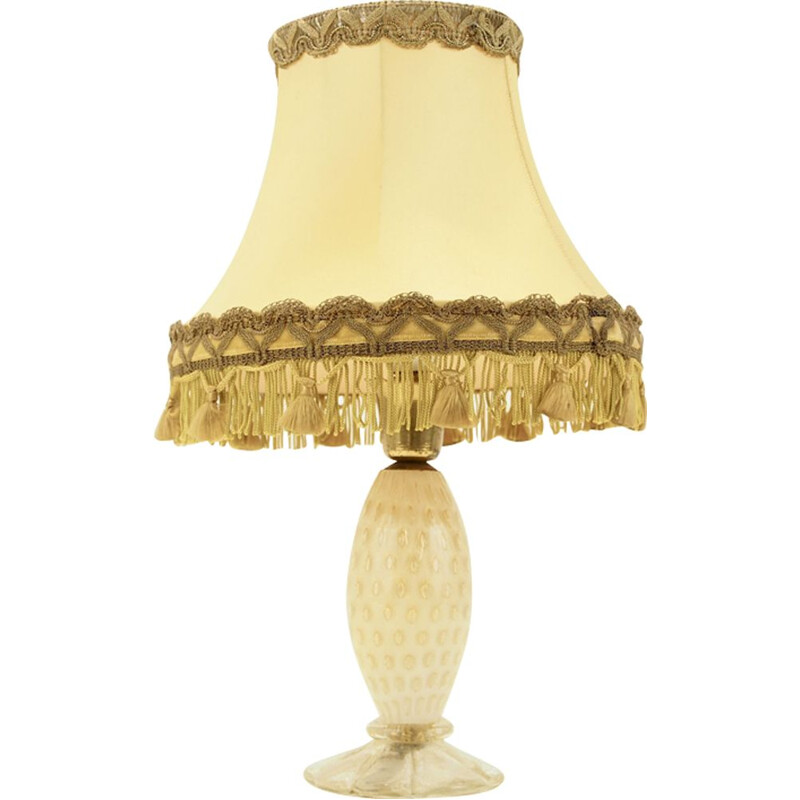 Vintage lamp  in Murano glass by Barovier and Toso Cordonato d'oro