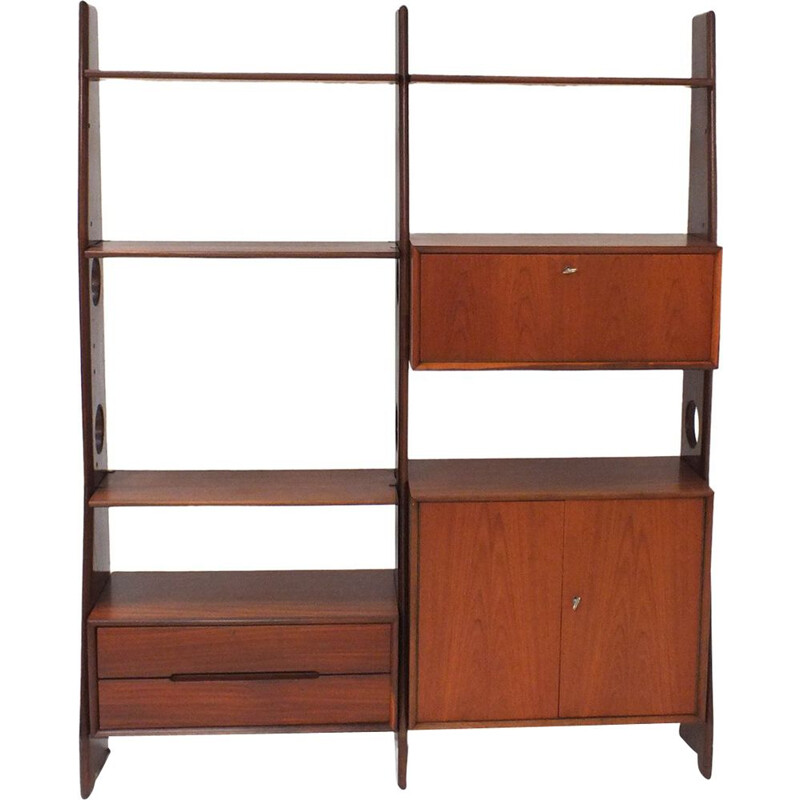 Vintage wall unit in teak wood