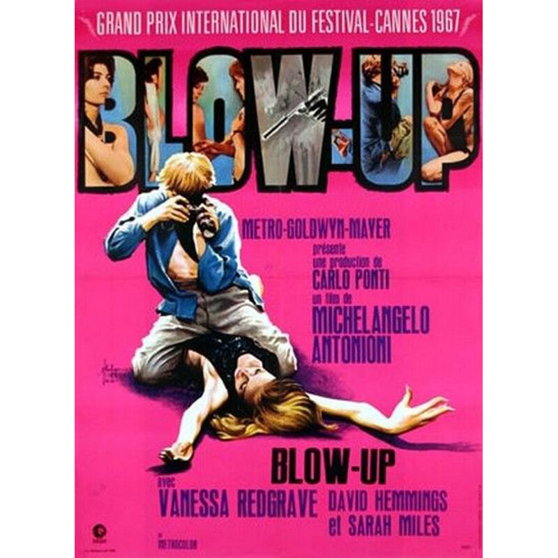 Original vintage poster 1st print blow up by Michelangelo Antonioni, 1967