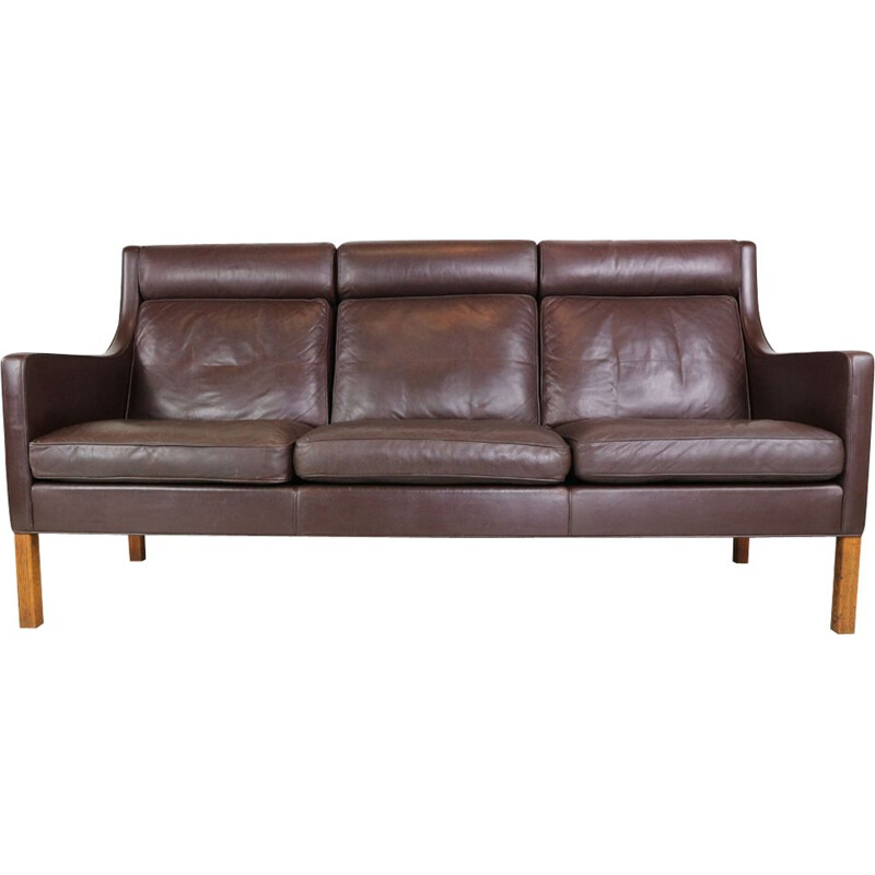 Vintage 3-seater sofa in leather 2433 by Børge Mogensen for Fredericia Furniture