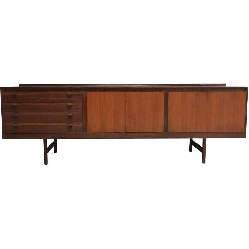 Vintage scandinavian sideboard in rosewood and teak