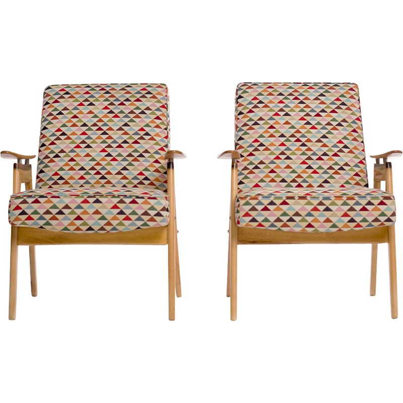 Set of 2 lounge chairs by Jaroslav Smidek for Jitona