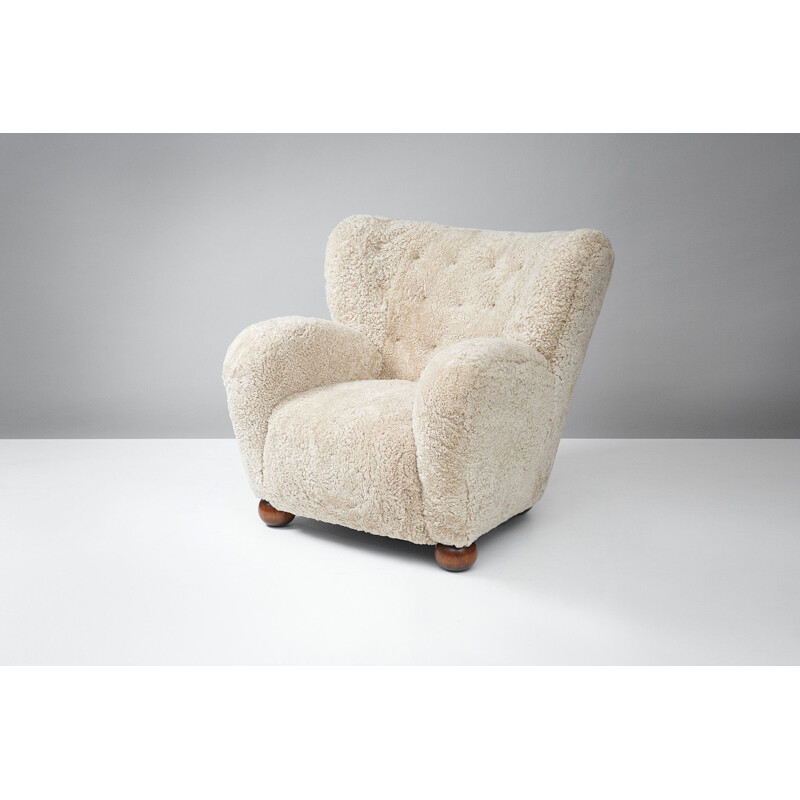 Vintage wing armchair by Marta Blomstedt for Hotel Aulanko