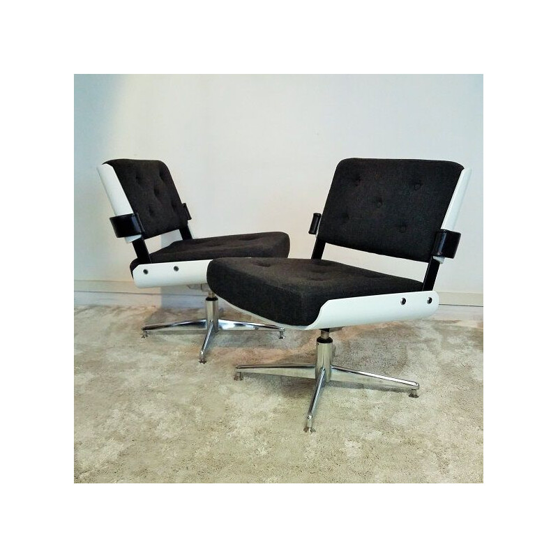 Set of 2 vintage low chair for Moderntube 1970