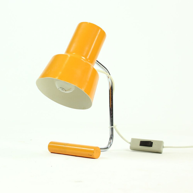 Lampe vintage orange par Napako en chrome et métal