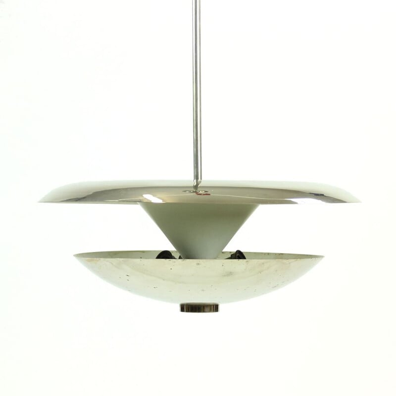 Vintage Czech ceiling light in chrome by Franta Anyz