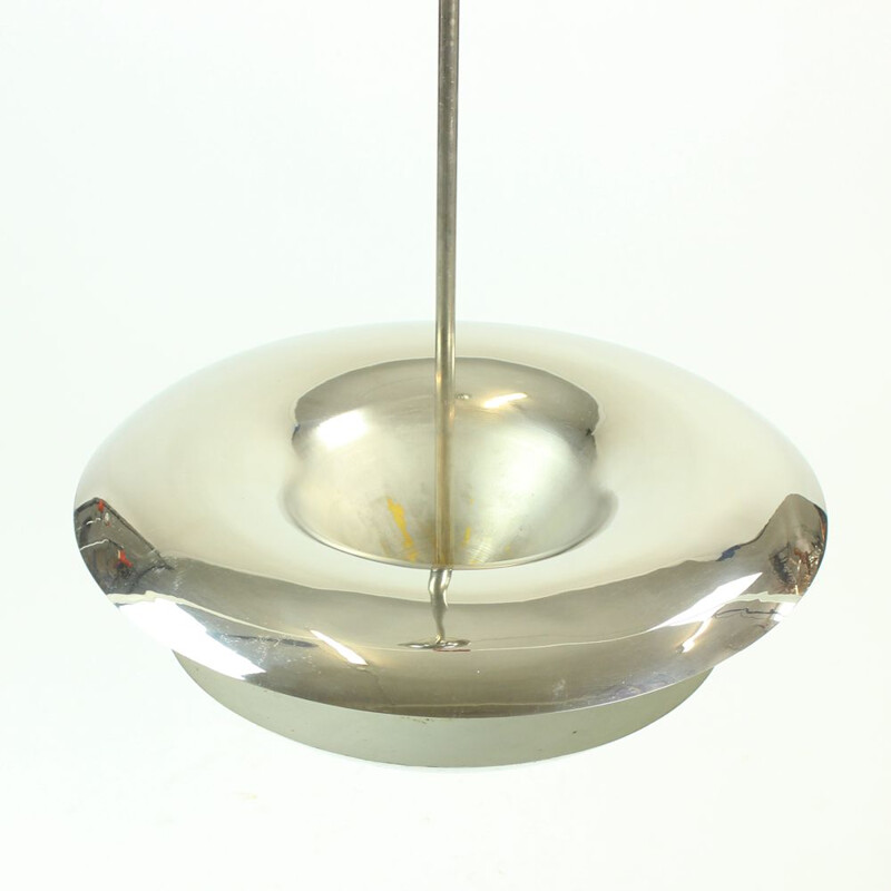 Vintage Czech ceiling light in chrome by Franta Anyz