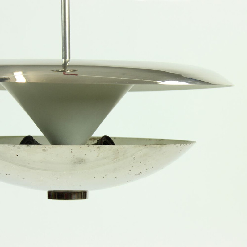 Vintage Czech ceiling light in chrome by Franta Anyz