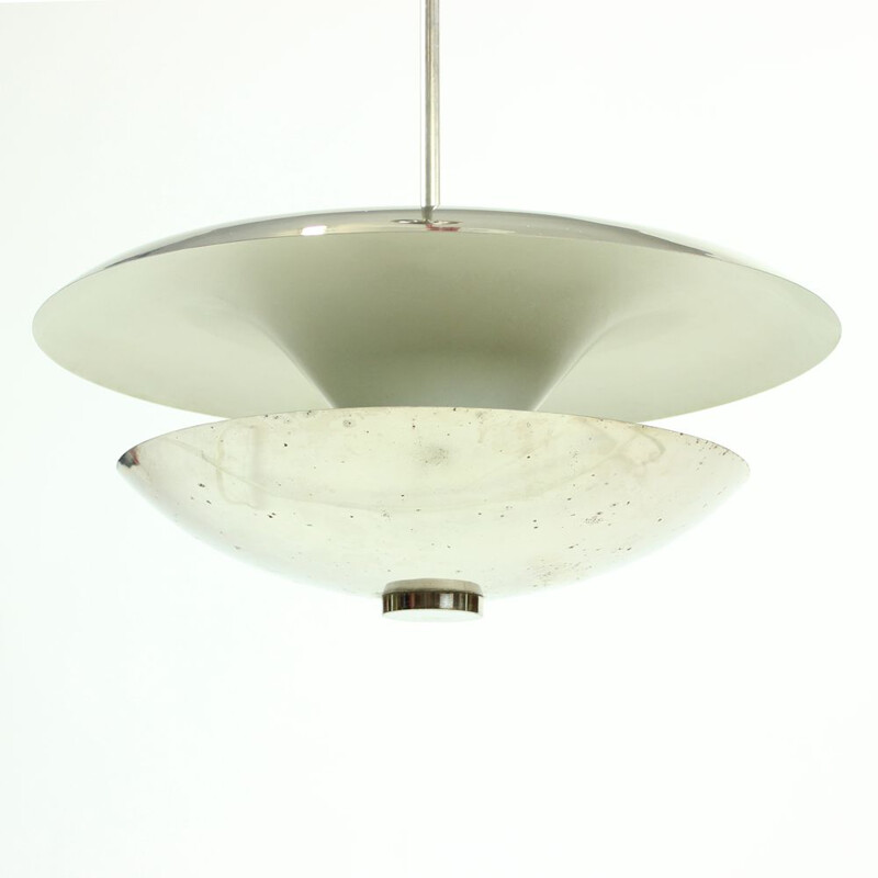 Vintage Czech ceiling light in chrome by Franta Anyz