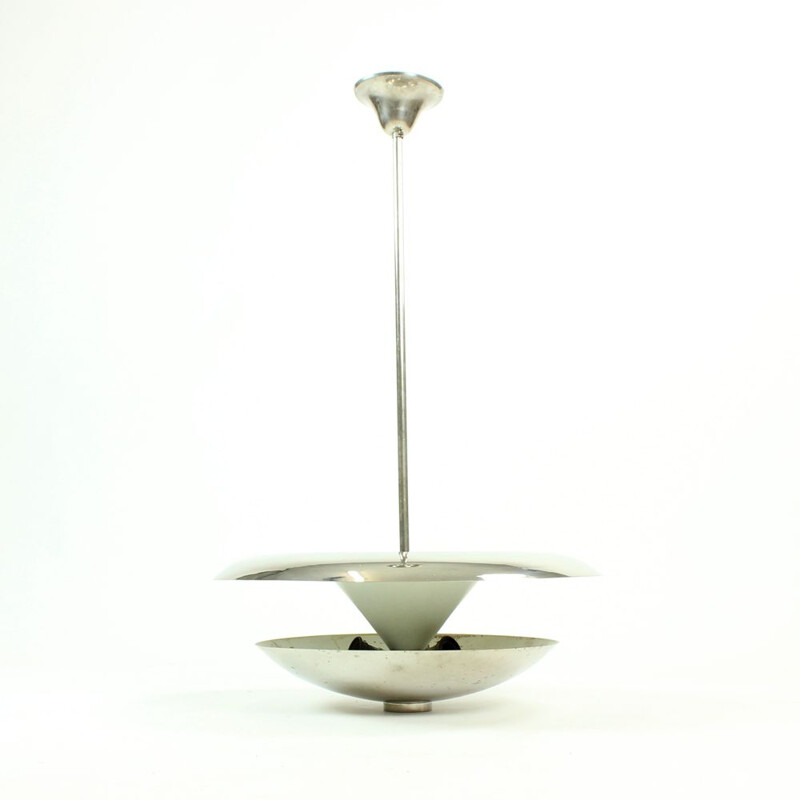 Vintage Czech ceiling light in chrome by Franta Anyz