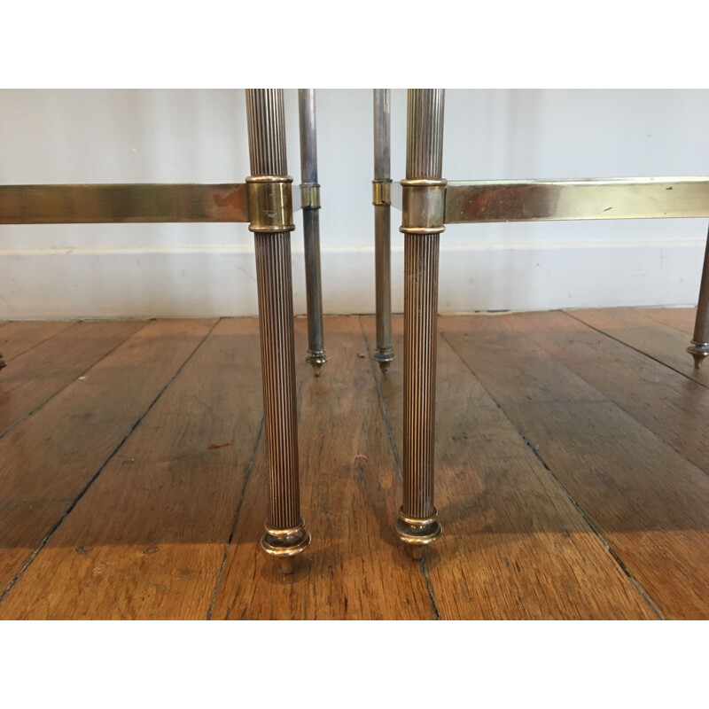 Set of 2 vintage side tables by Maison Jansen