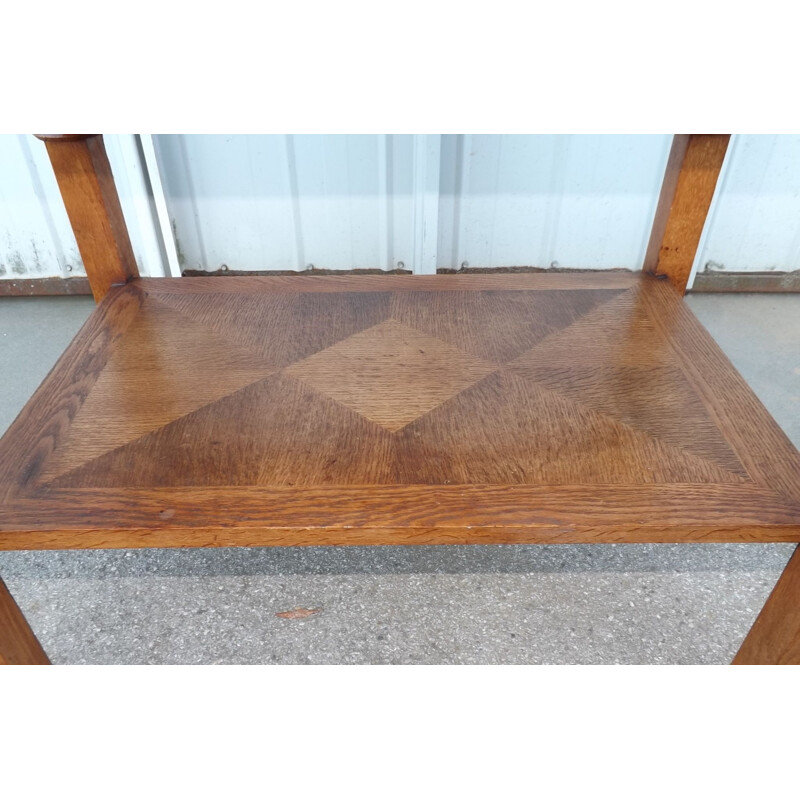 Vintage console in oak by Charles Dudouyt