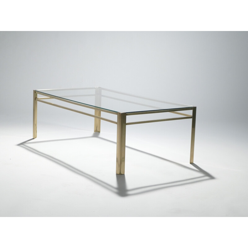 Vintage bronze coffee table by Jacques Quinet