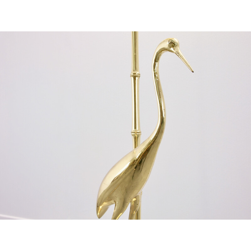 Vintage golden floor lamp in brass