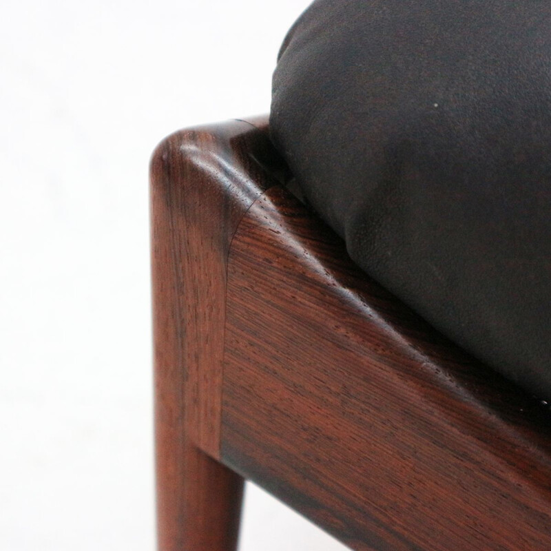 Black Modus stool in rosewood by Kristian Vedel