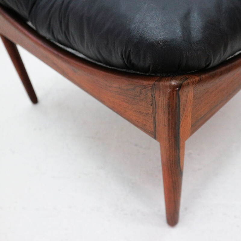 Black Modus stool in rosewood by Kristian Vedel