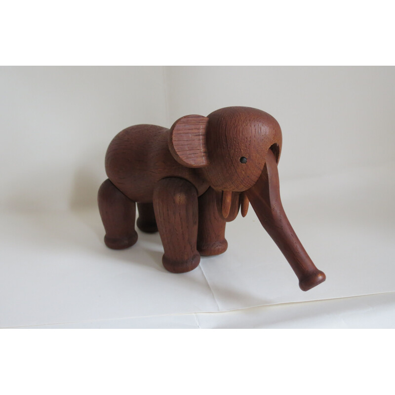 Vintage elephant in oak by Kay Bojesen