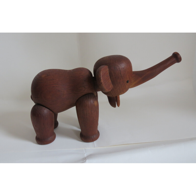 Vintage elephant in oak by Kay Bojesen